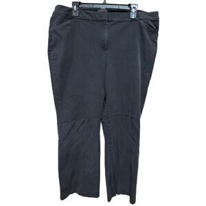 Chicos Pants Womens Size 3 US XL Short Dark Gray Work Office Wear Minimalist